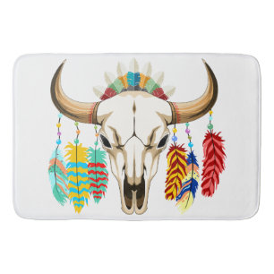 Bizonschedel Native American embleem Badmat