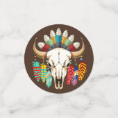 Bizonschedel Native American embleem Confetti (Kleine voorkant)