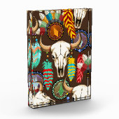 Bizonschedel Native American embleem Fotoblokken (Links)