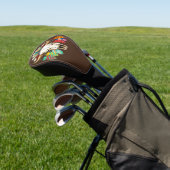 Bizonschedel Native American embleem Golfheadcover (Insitu)