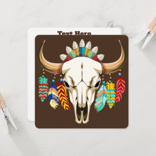 Bizonschedel Native American embleem Kaart