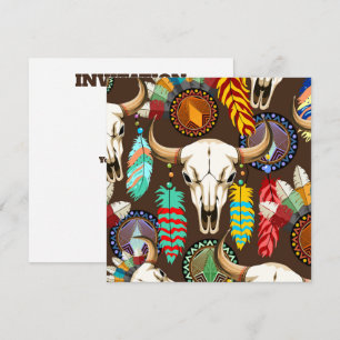 Bizonschedel Native American embleem Kaart