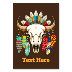 Bizonschedel Native American embleem Kaart