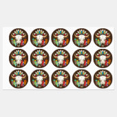 Bizonschedel Native American embleem Labels (Vel)