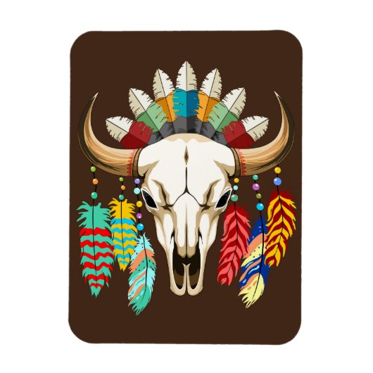 Bizonschedel Native American embleem Magneet (Verticaal)