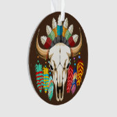 Bizonschedel Native American embleem Ornament (voorkant)