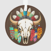 Bizonschedel Native American embleem Ornament (achterkant)
