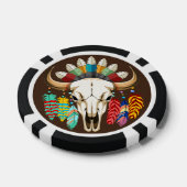 Bizonschedel Native American embleem Poker Chips (Enkel)