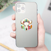 Bizonschedel Native American embleem Sticker (Telefoon)
