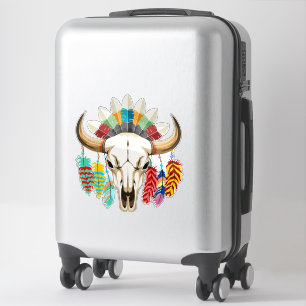 Bizonschedel Native American embleem Sticker