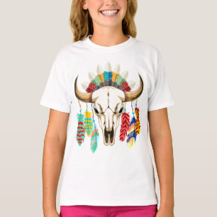 Bizonschedel Native American embleem T-shirt