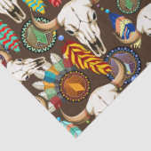Bizonschedel Native American embleem Tissuepapier (Detail)