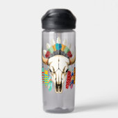 Bizonschedel Native American embleem Waterfles (Achterkant)
