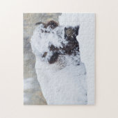 Bizonstier, winterjas legpuzzel (Verticaal)