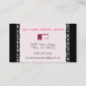 Bizzie Lizzie Zebra en Stippen Visitekaartje (Achterkant)