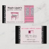 Bizzie Lizzie Zebra et Carte de visite de points (Devant / Derrière)