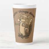 Bizzy Beaver #1 Latte Mok (Voorkant)
