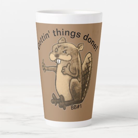 Bizzy Beaver #1 Latte Mok (Voorkant)