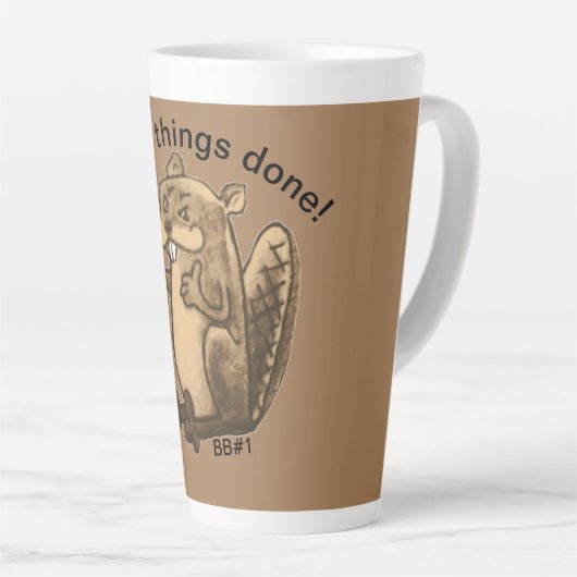 Bizzy Beaver #1 Latte Mug (Angle droit)