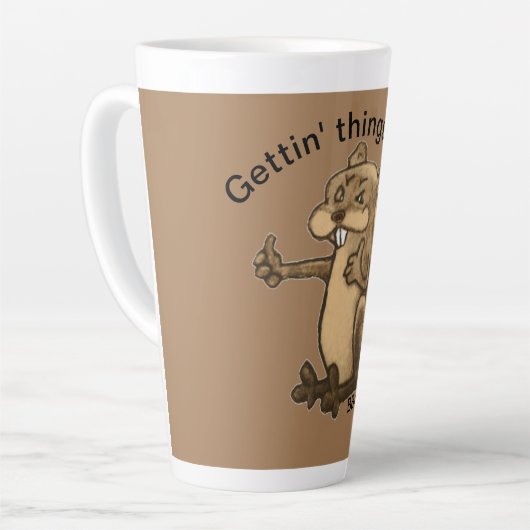 Bizzy Beaver #1 Latte Mug (Angle gauche)