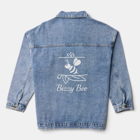 Bizzy Bee Bumblebee Design Denim Jacket (Achterkant)