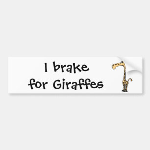 BJ- Funny Sad Giraffe Bumpersticker
