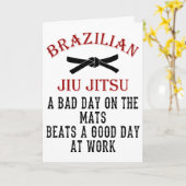 BJJ Bad Day on matats beats work Birthday Kaart (Gele Bloem)