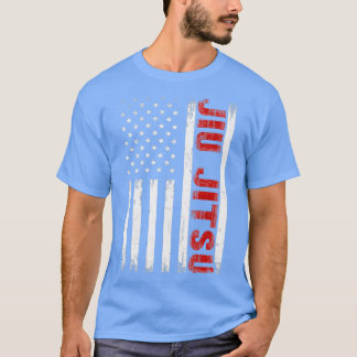BJJ Braziliaanse Jiu Jitsu American Flag US T-shirt
