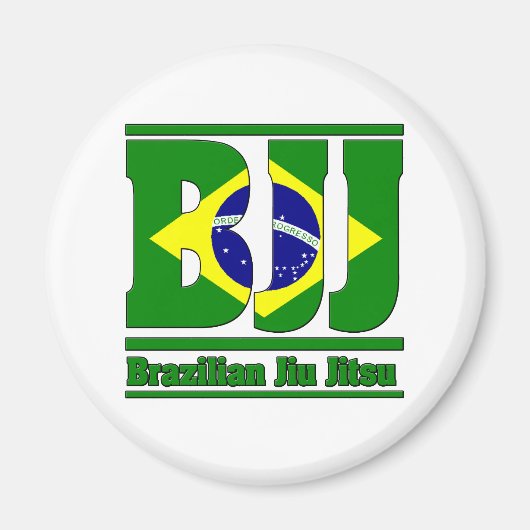 BJJ Brazililian Jiu Jitsu Flag MMA Magneet (Voorkant)