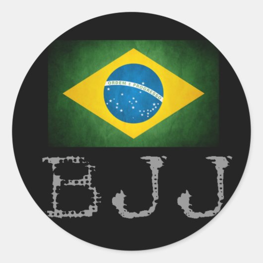BJJ brésilien Sticker Drapeau Jiu Jitsu (Devant)