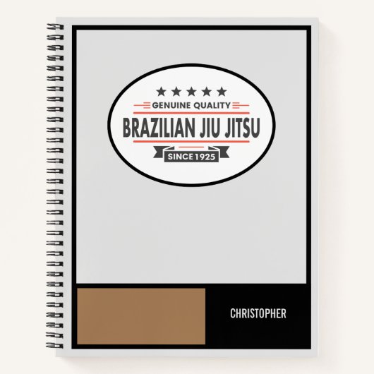 BJJ Brown Belt Training Log Echte Kwaliteit Notitieboek (Voorkant)