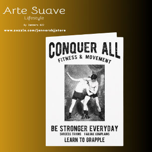 BJJ Conquer Alle Jouw tekst toevoegen Binnenin Ver Kaart