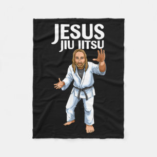 BJJ Jezus Braziliaans Jiu Jitsu Fleece Deken