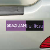 BJJ Paarse gordel Bumpersticker (Op auto)