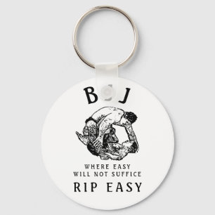 BJJ RIP Easy, Braziliaanse Jiu Jitsu-accessoires Sleutelhanger