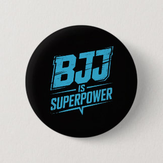 BJJ staat voor Super-Power Vintage Poster Graphic  Ronde Button 5,7 Cm