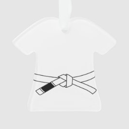 BJJ White Belt Gi-kerstversiering Ornament