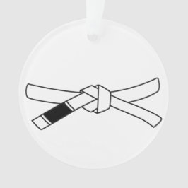BJJ White Belt kerstversiering Ornament