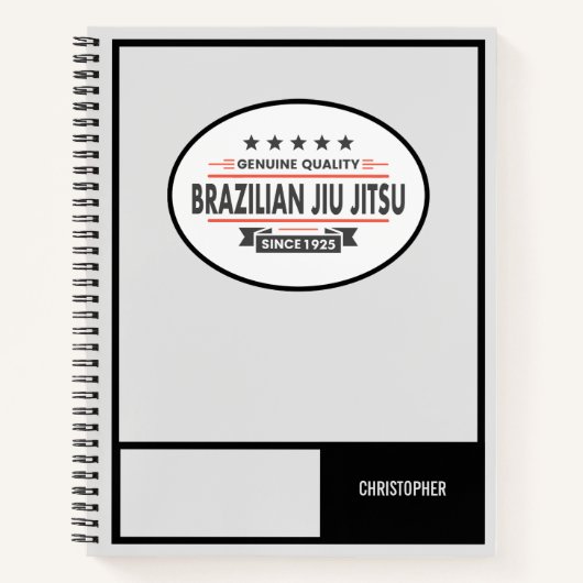 BJJ White Belt Training Log Echte Kwaliteit Notitieboek (Voorkant)