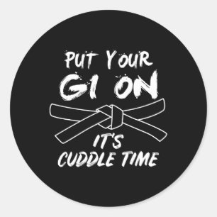 BJJ zet je GI op Braziliaanse Jiu Jitsu Ronde Sticker