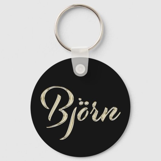 Björn Nom whitegold Button Porte-clés (Recto)