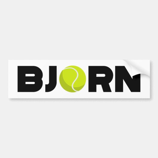 Bjorn Tennis Bumpersticker (Voorkant)