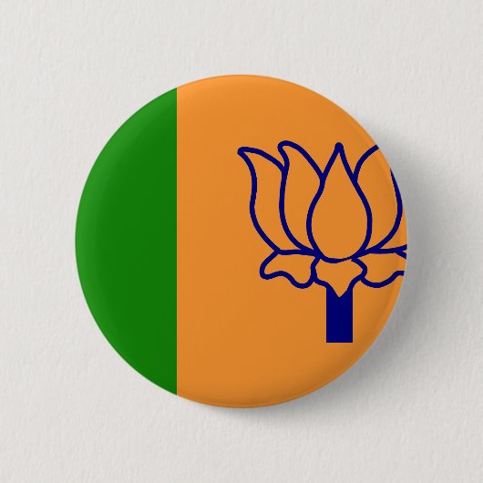 Bjp, Indiase vlag Ronde Button 5,7 Cm (Voorkant)