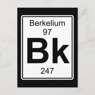 Bk - Berkelium Briefkaart