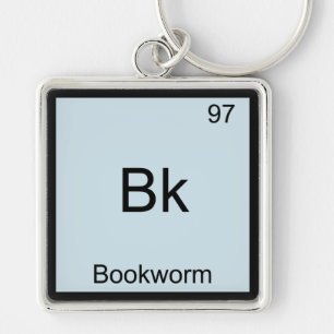 Bk - Boekenwurm Grappige Chemie Element Symbool T- Sleutelhanger