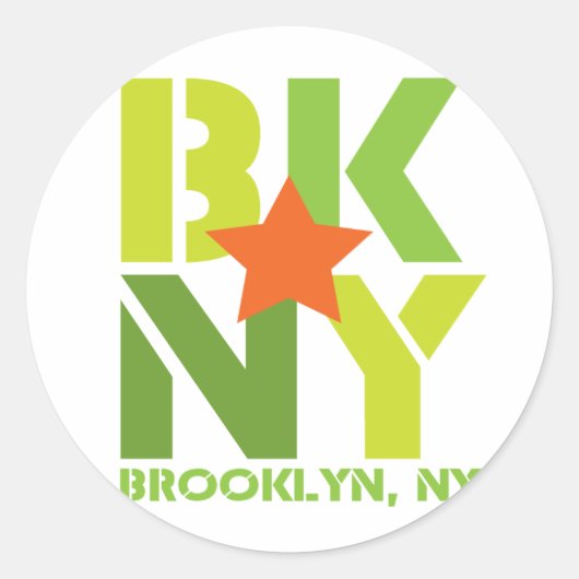 BK Brooklyn Groene Sticker (Voorkant)