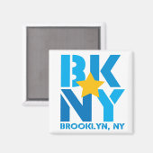 BK Brooklyn Magnet bleu (Recto/Verso)