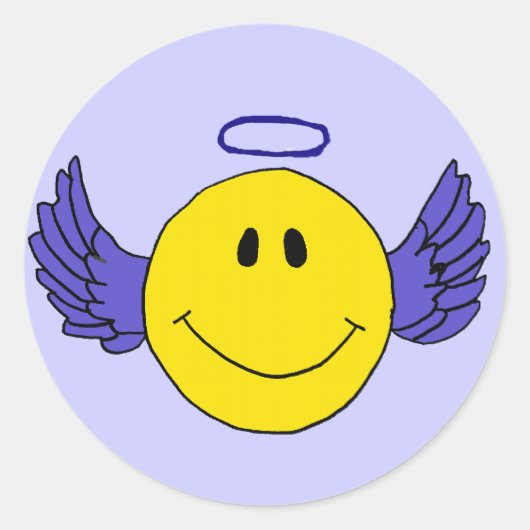 BL- engelengezicht ronde Stickers (Voorkant)