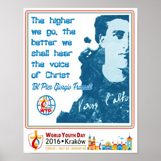 BL PIER GIORGIO FRASSATI WORLD YOUTH DAG 2016 POSTER (Voorkant)