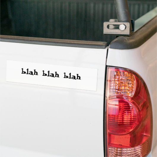 bla bla bla bumpersticker (Op Truck)